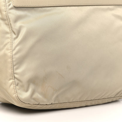 Prada Re-Nylon Vela Saffiano Pocket Double Buckle Messenger Shoulder Bag Deserto 11 of 11