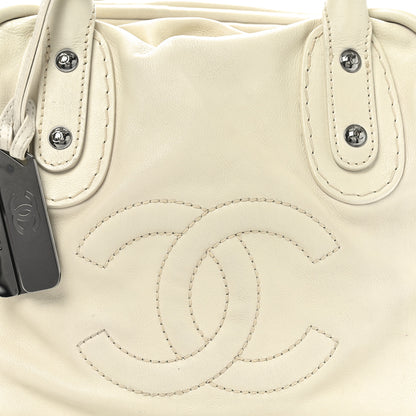 Chanel Calfskin Small CC Bowler White 8 of 10