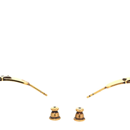 Christian Dior Metal J'Adior Star Hoop Earrings Aged Gold 3 of 4