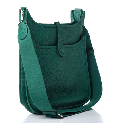 Hermes Taurillon Clemence Evelyne III PM Vert Vertigo 2 of 10