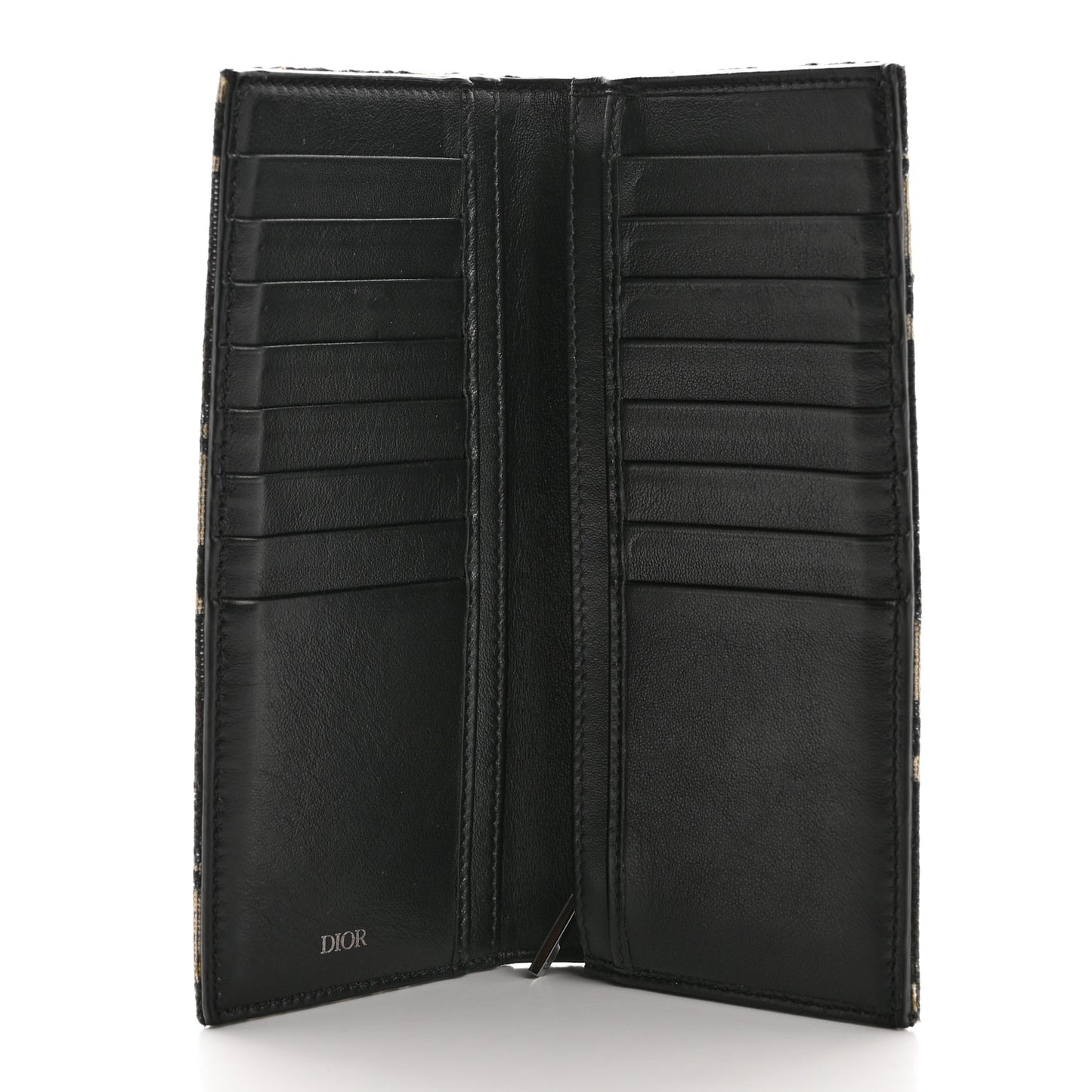 Oblique Long Vertical Wallet Blue Multicolor