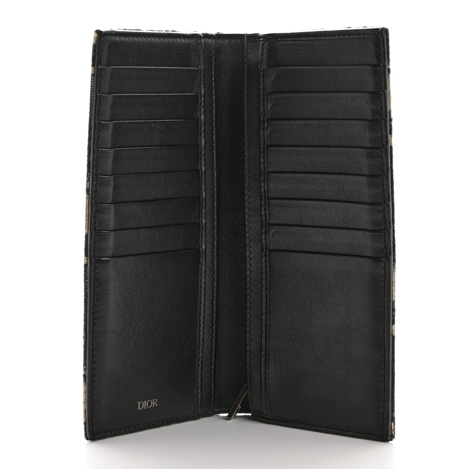 Christian Dior Oblique Long Vertical Wallet Blue Multicolor 5 of 8