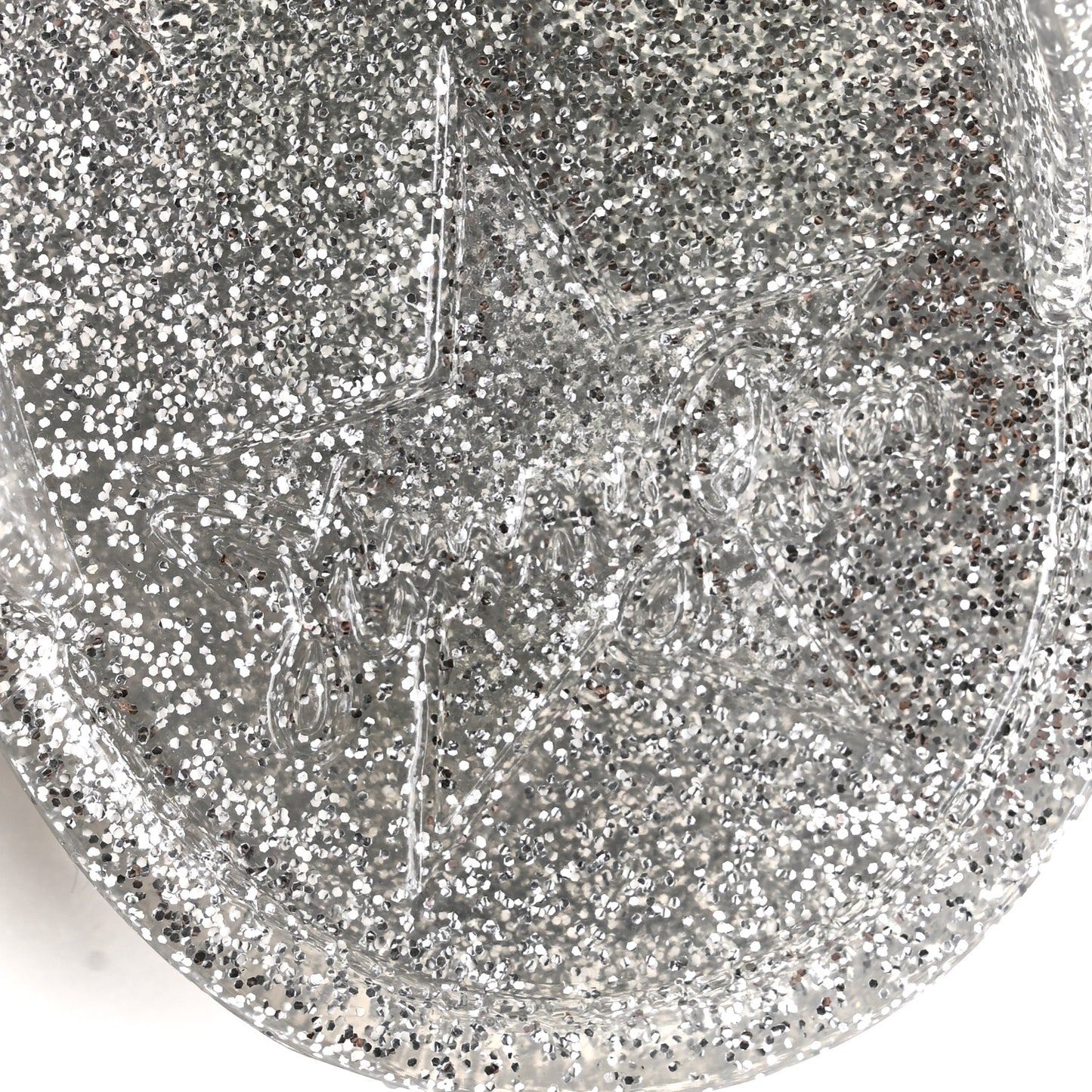 Glitter Rubber Lance Jelly Sandals 36 Silver