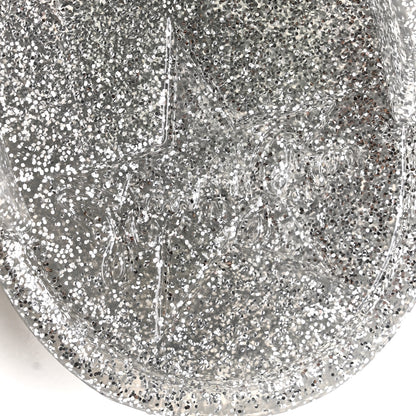 Jimmy Choo Glitter Rubber Lance Jelly Sandals 36 Silver 6 of 7