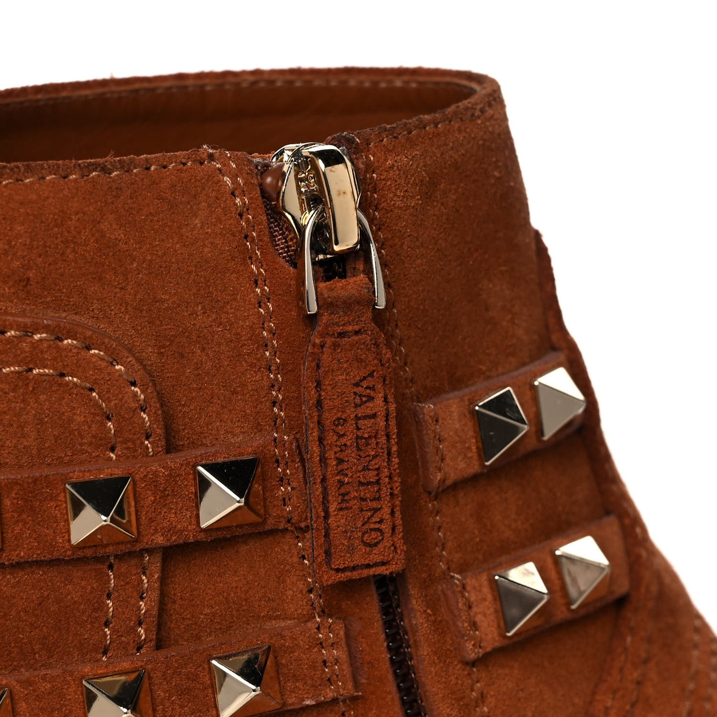 Suede Rockstud Double Buckle 50mm Cowboy Ankle Boots 36 Selleria