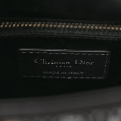 Christian Dior Satin Crystal Cannage Mini Lady Dior Black 6 of 9