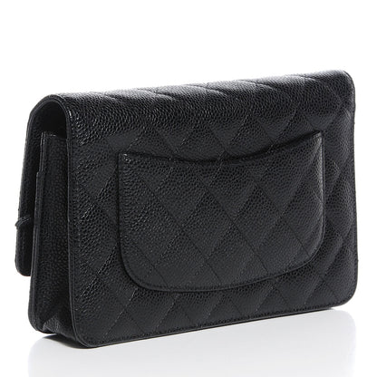 Chanel Caviar Quilted Wallet On Chain WOC Black 3 of 9