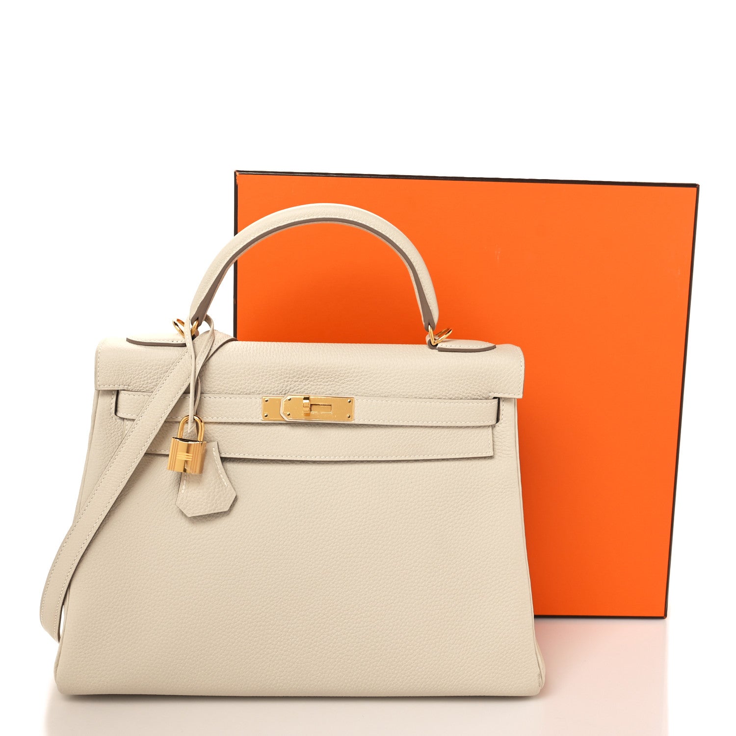 Hermes Togo Kelly Retourne 32 Craie 15 of 15