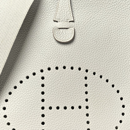 Hermes Taurillon Clemence Evelyne III PM Gris Perle 8 of 10