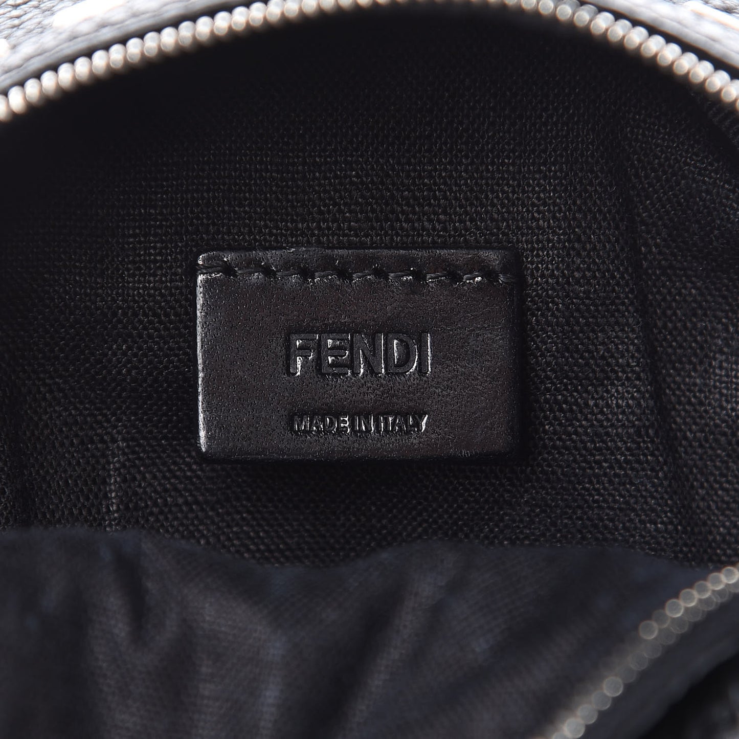 Cuoio Romano Metal Stitch Mini Backpack Charm Black