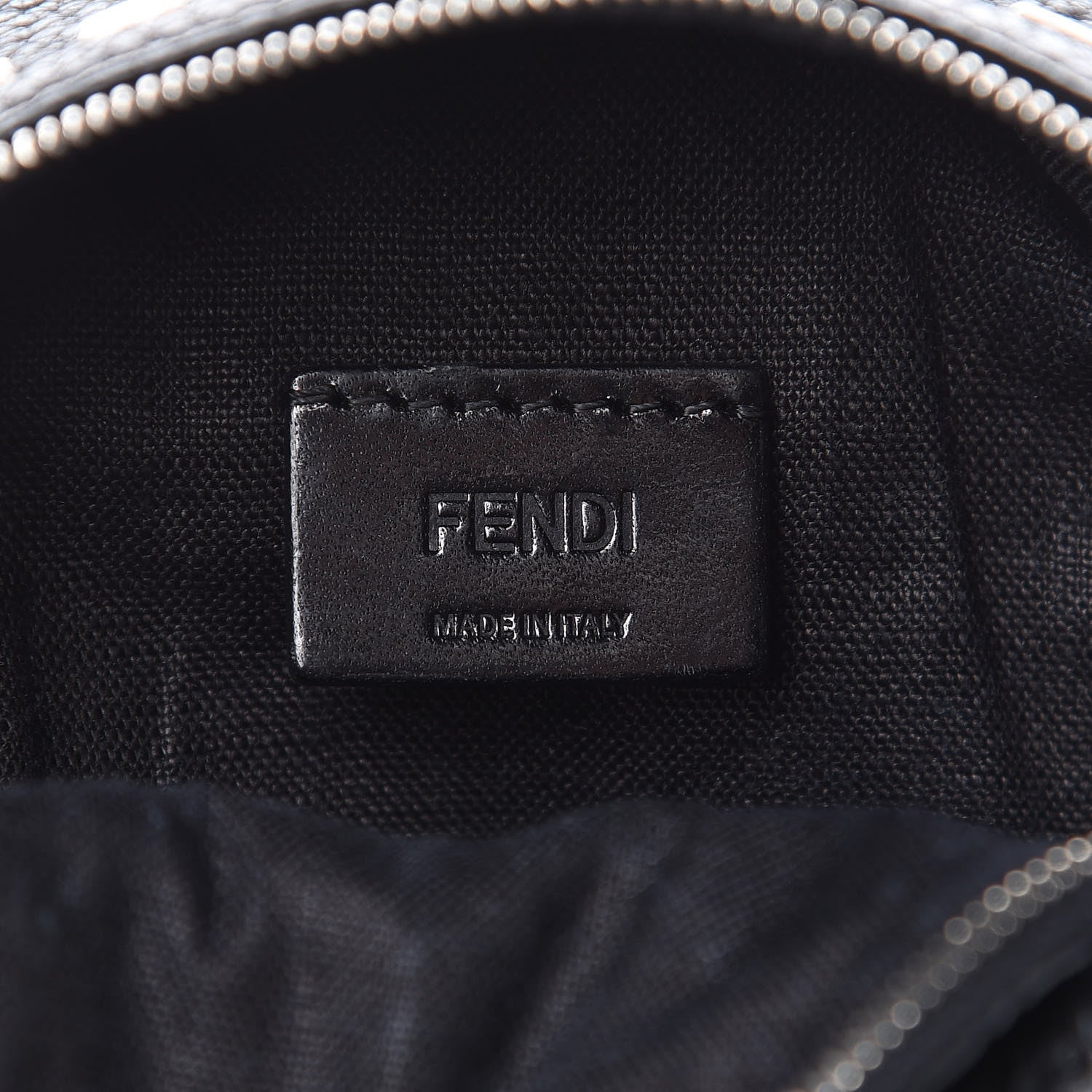 Fendi Cuoio Romano Metal Stitch Mini Backpack Charm Black 3 of 7