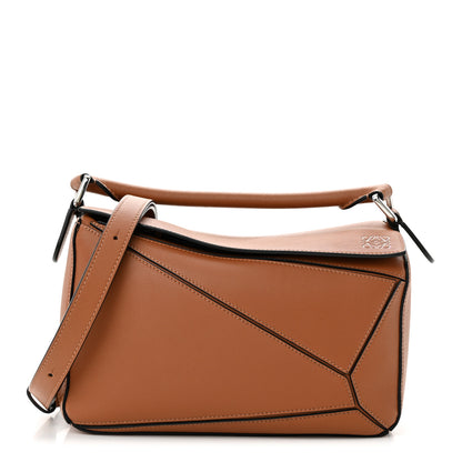 Loewe Calfskin Small Puzzle Bag Tan 1 of 9