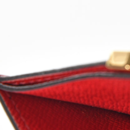 Louis Vuitton Calfskin Monogram Kimono Tote Card Holder Cherry 7 of 7