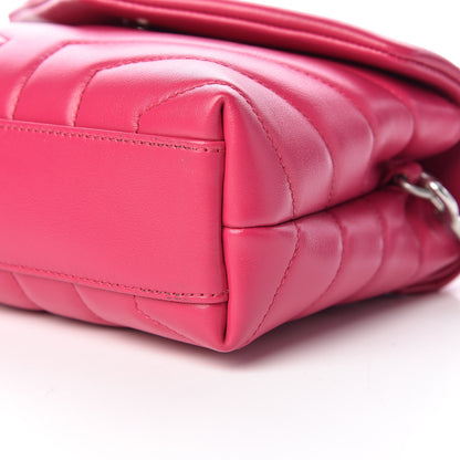 Saint Laurent Calfskin Y Quilted Monogram Toy Loulou Crossbody Bag Freesia 10 of 10