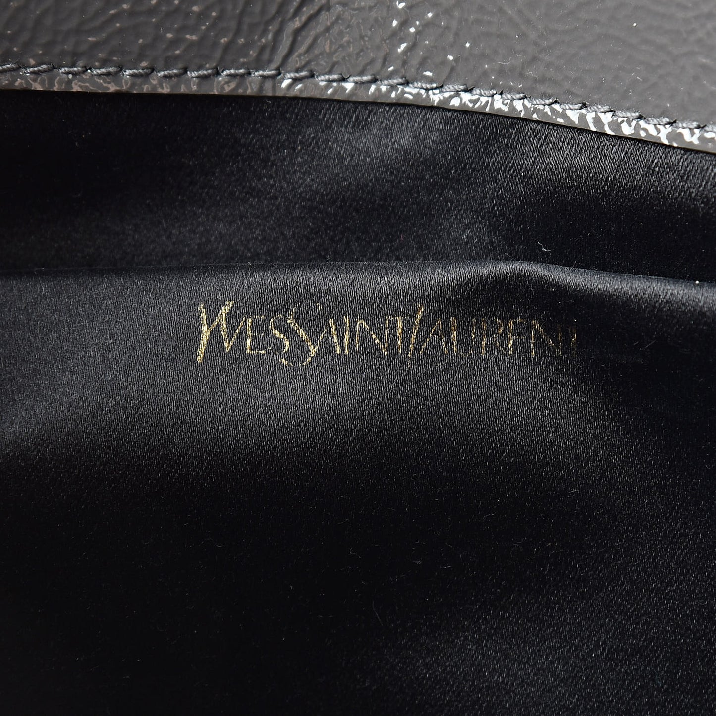 Textured Patent Monogram Large Belle de Jour Clutch Grey