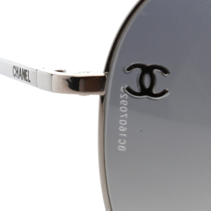 Chanel Aviator CC Sunglasses 4189-T-Q Silver 7 of 8