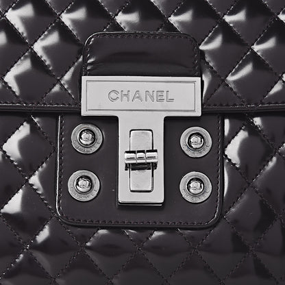 Chanel Glazed Calfskin Quilted Mademoiselle Bag Dark Purple 14 of 14