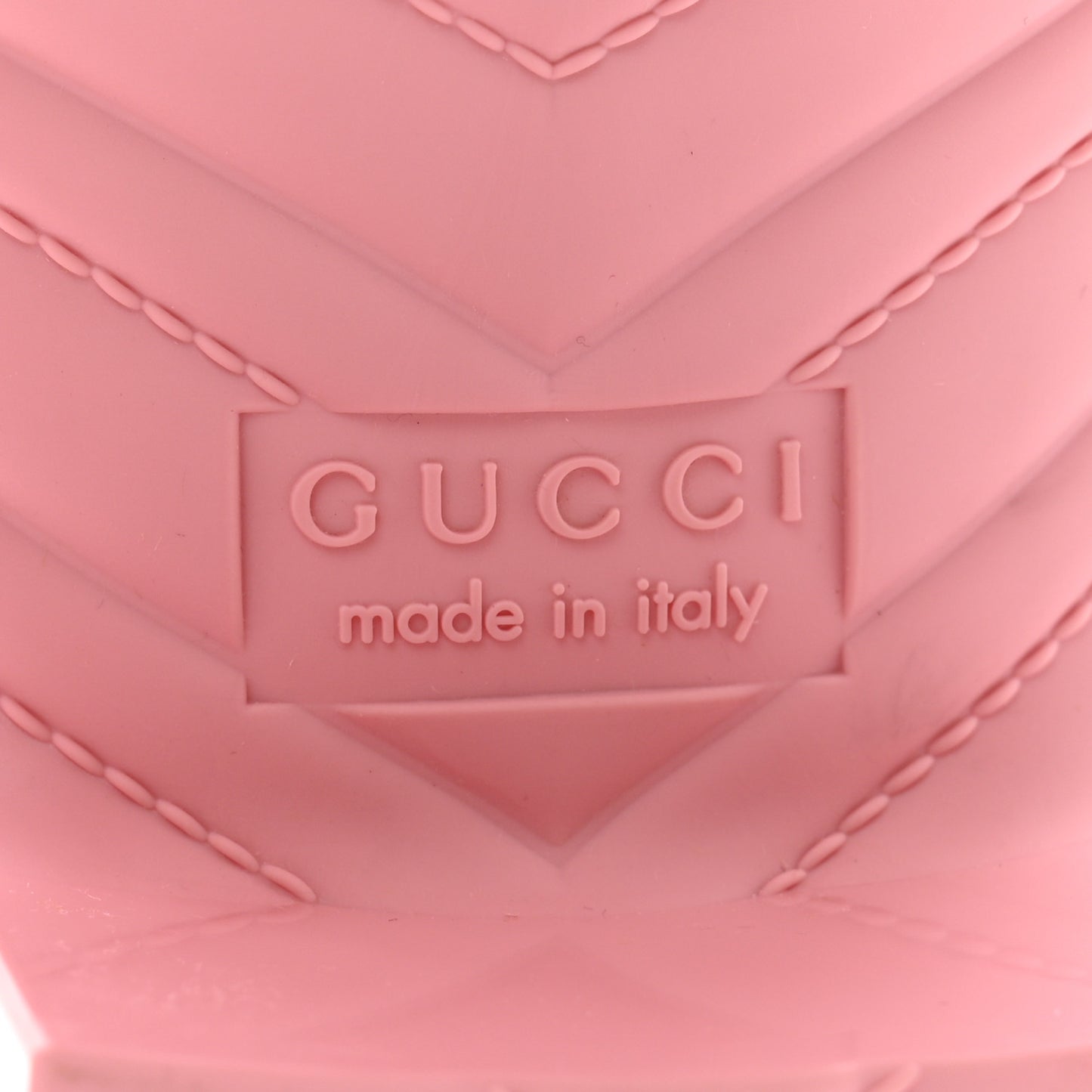 Rubber Gucci Logo Womens Platform 20/60mm Slide Sandals 38 Wild Rose
