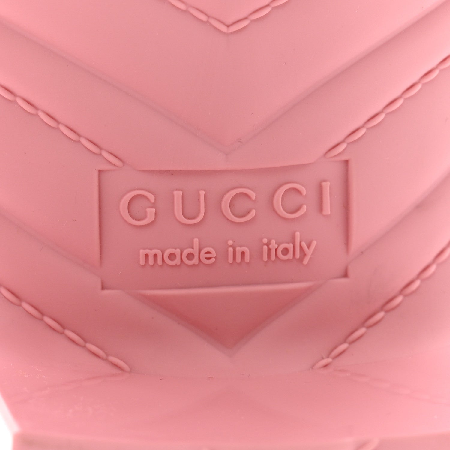 Gucci Rubber Gucci Logo Womens Platform 20/60mm Slide Sandals 38 Wild Rose 7 of 9
