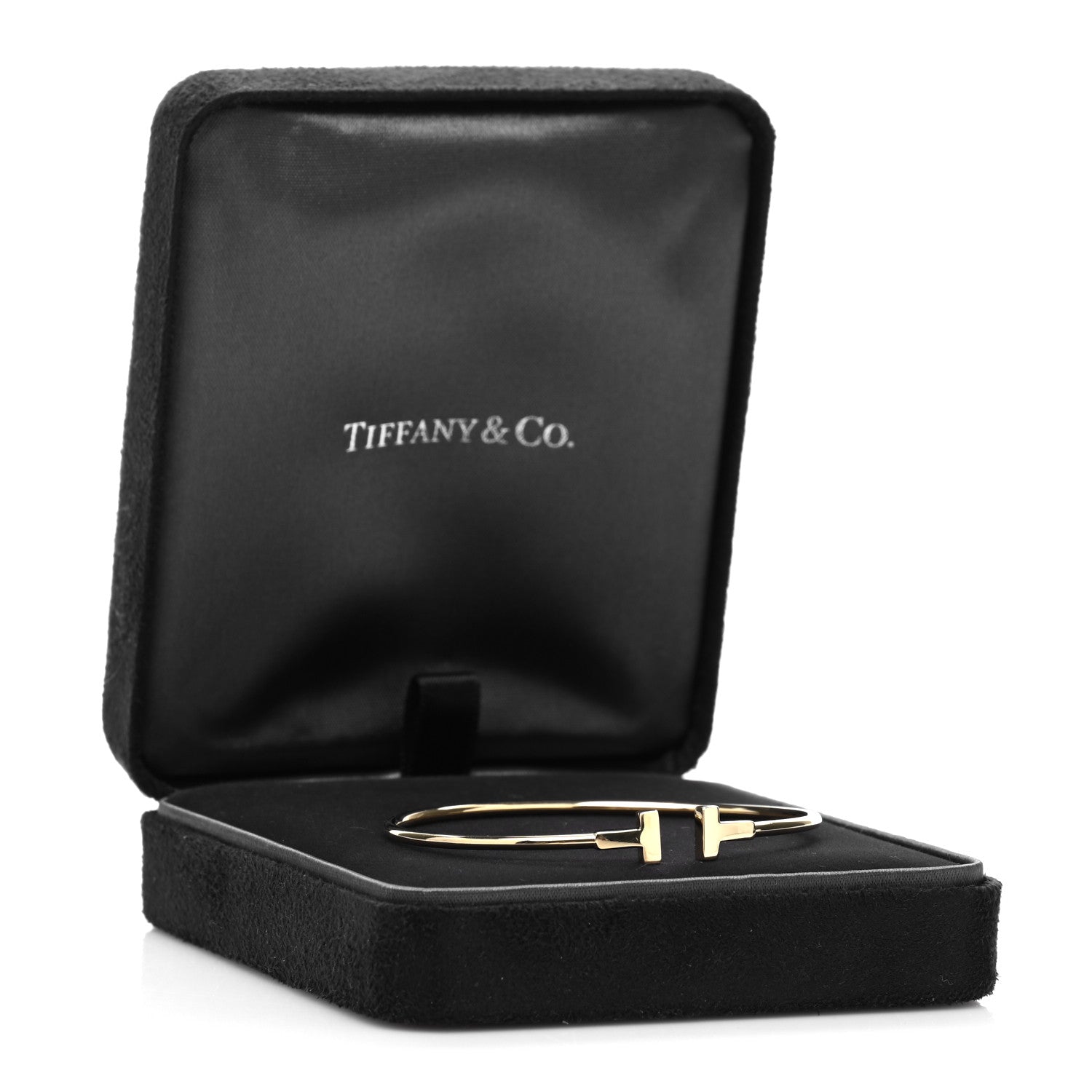Tiffany 18K Yellow Gold Narrow T Wire Bracelet 4 of 4