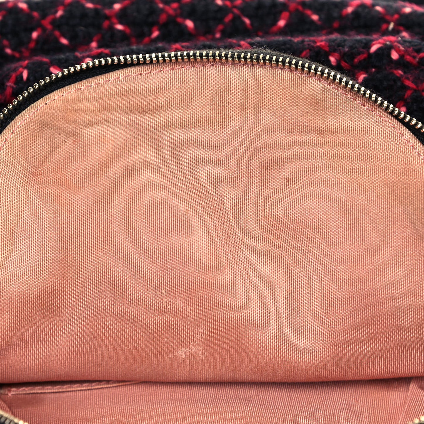 Knit Quilted Backpack Black Burgundy