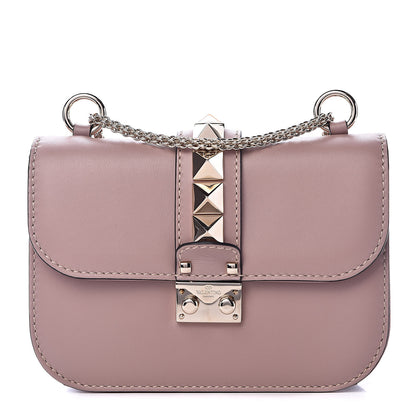 Valentino Garavani Vitello Small Glam Lock Rockstud Flap Poudre 1 of 10