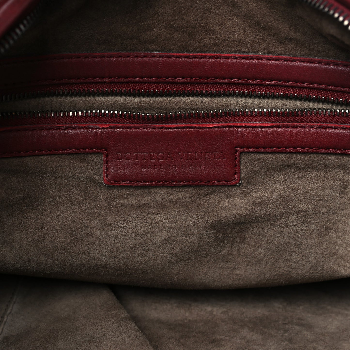 Nappa Intrecciato Large Veneta Hobo Vermillion