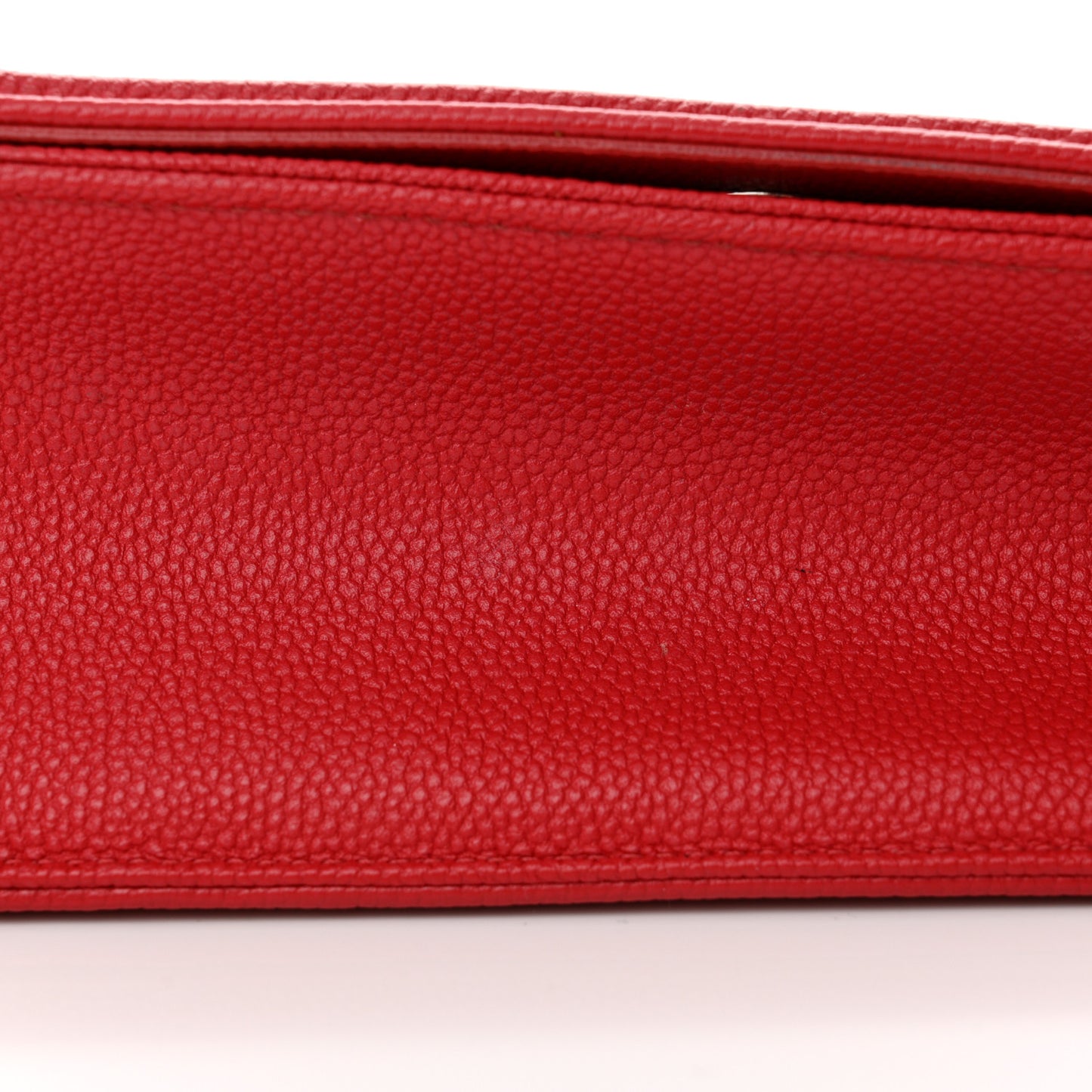 Grained Calfskin Small Diorama Flap Bag Red