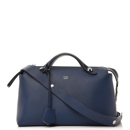 Fendi Vitello Dolce Chain Tail Medium By The Way Boston Bag Blue 1 of 11