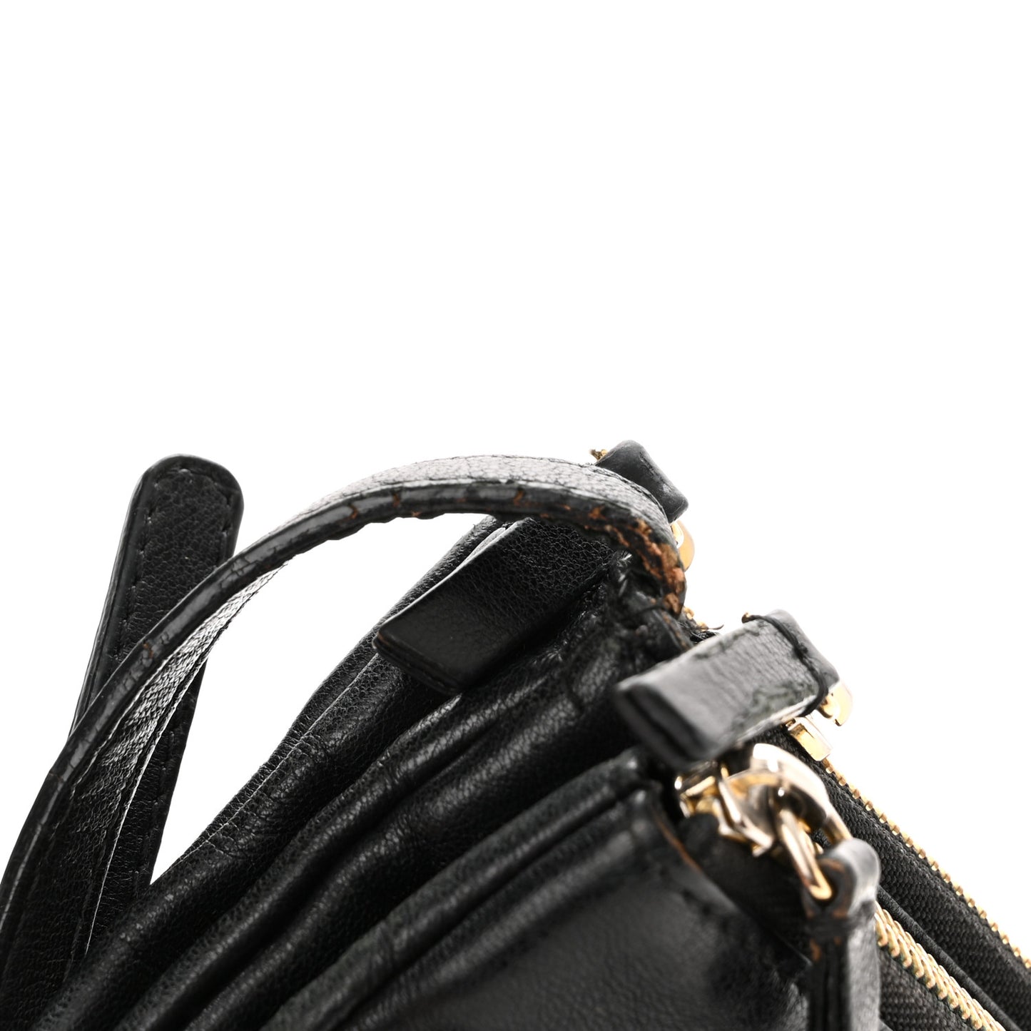 Lambskin Small Trio Crossbody Bag Black