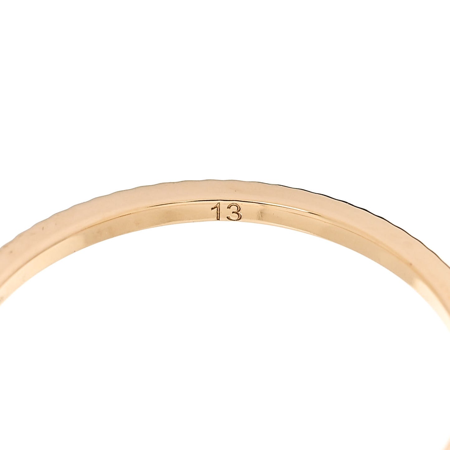 18K Yellow Gold GG Running Charm Ring 53 6.5