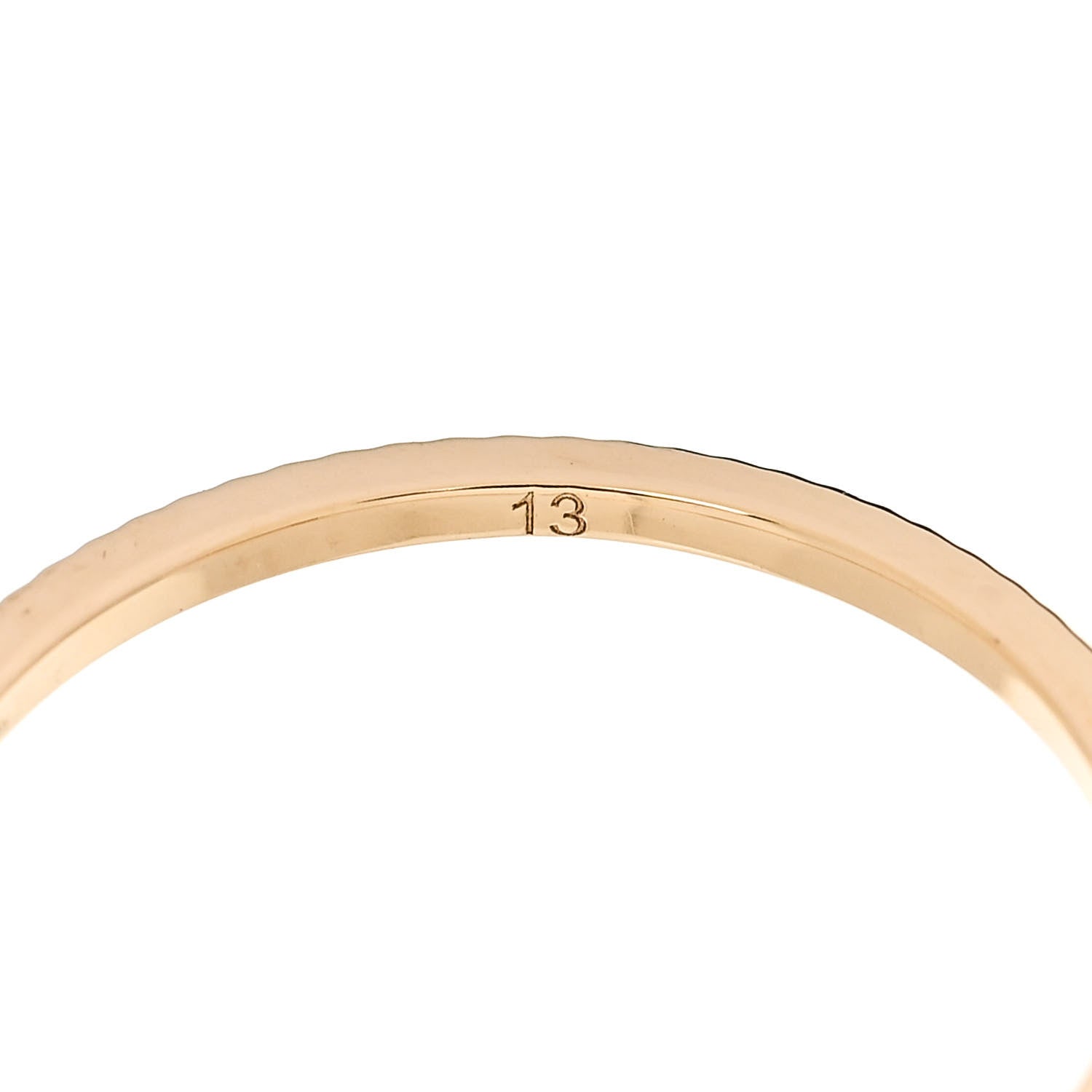 Gucci 18K Yellow Gold GG Running Charm Ring 53 6.5 6 of 6