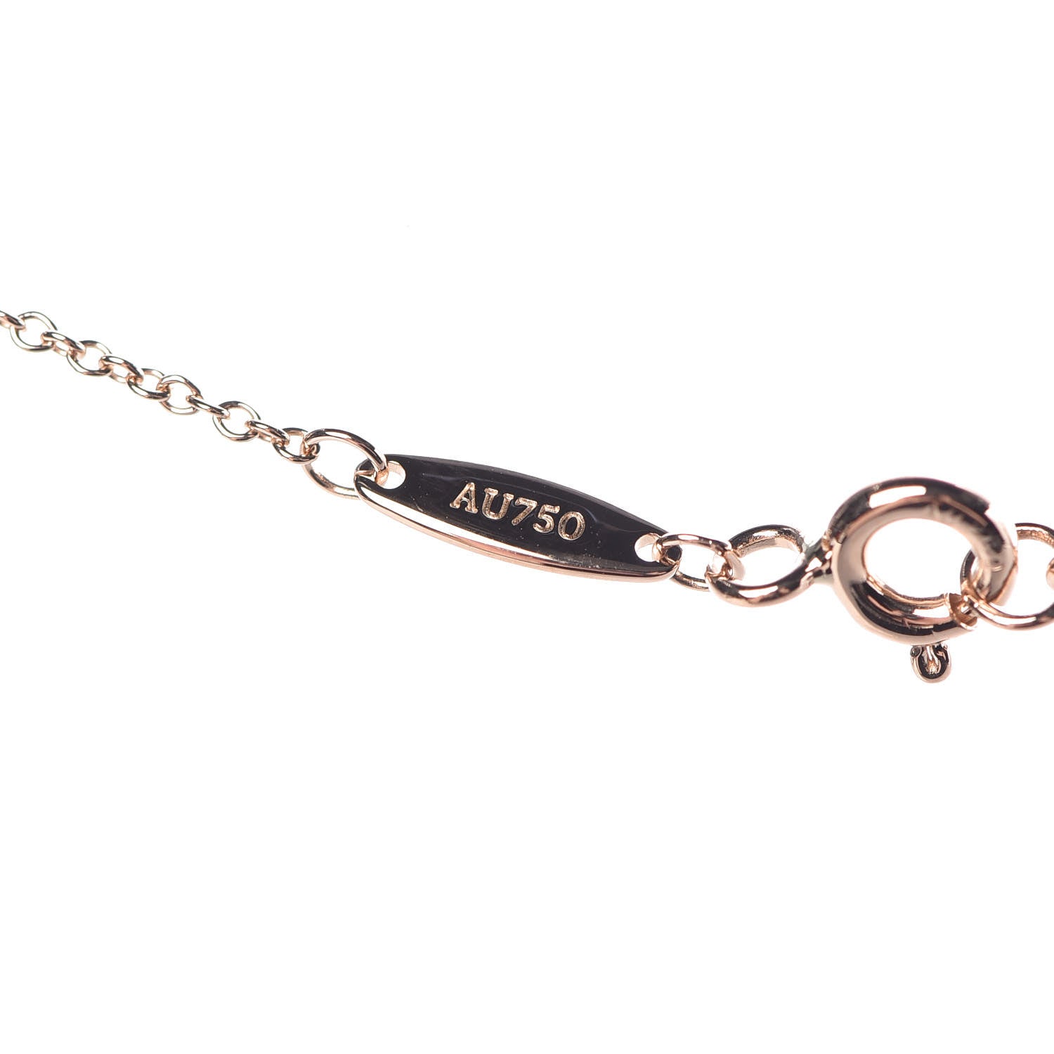 Tiffany 18K Rose Gold Diamond .23ct Elsa Peretti Diamonds by the Yard Pendant Necklace 5 of 9