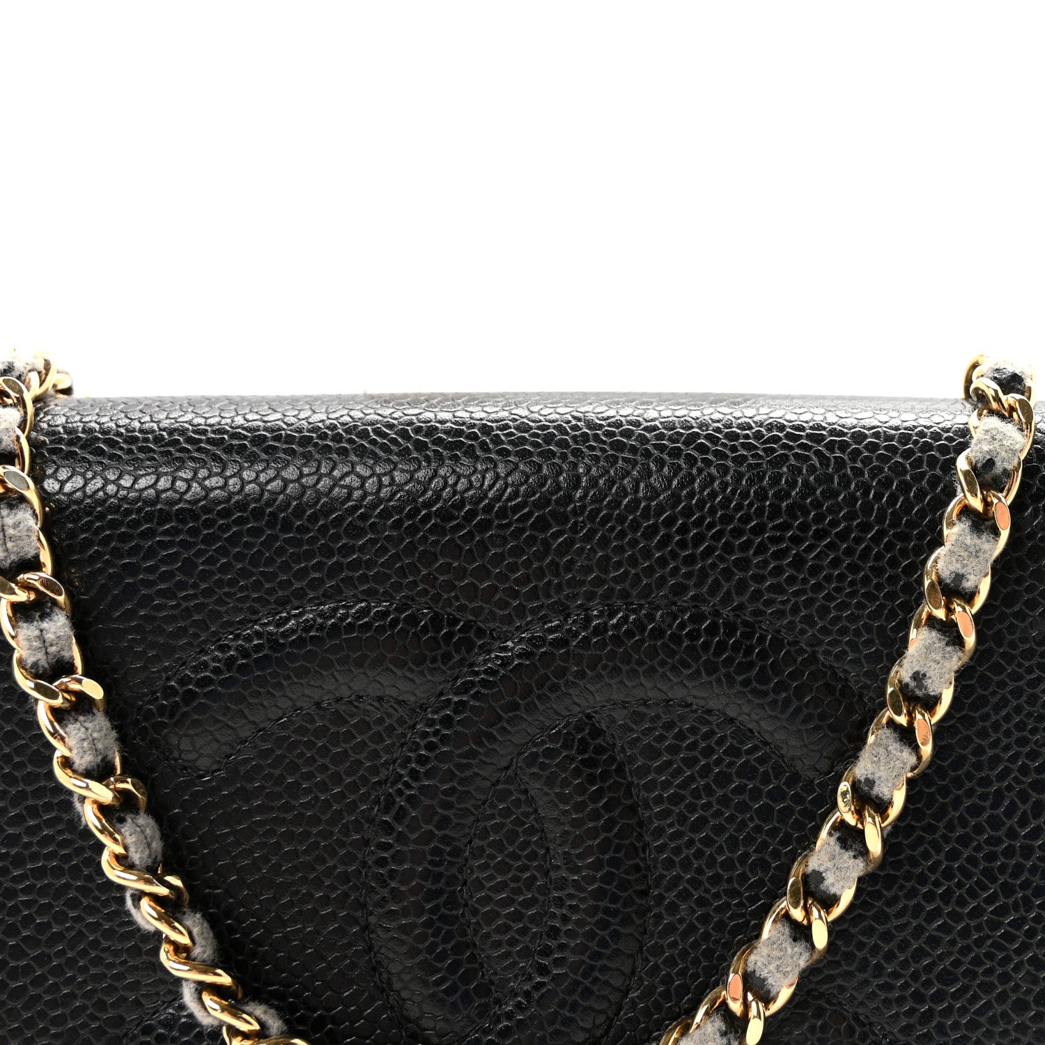 Chanel Caviar Timeless CC Wallet On Chain WOC Black 9 of 11