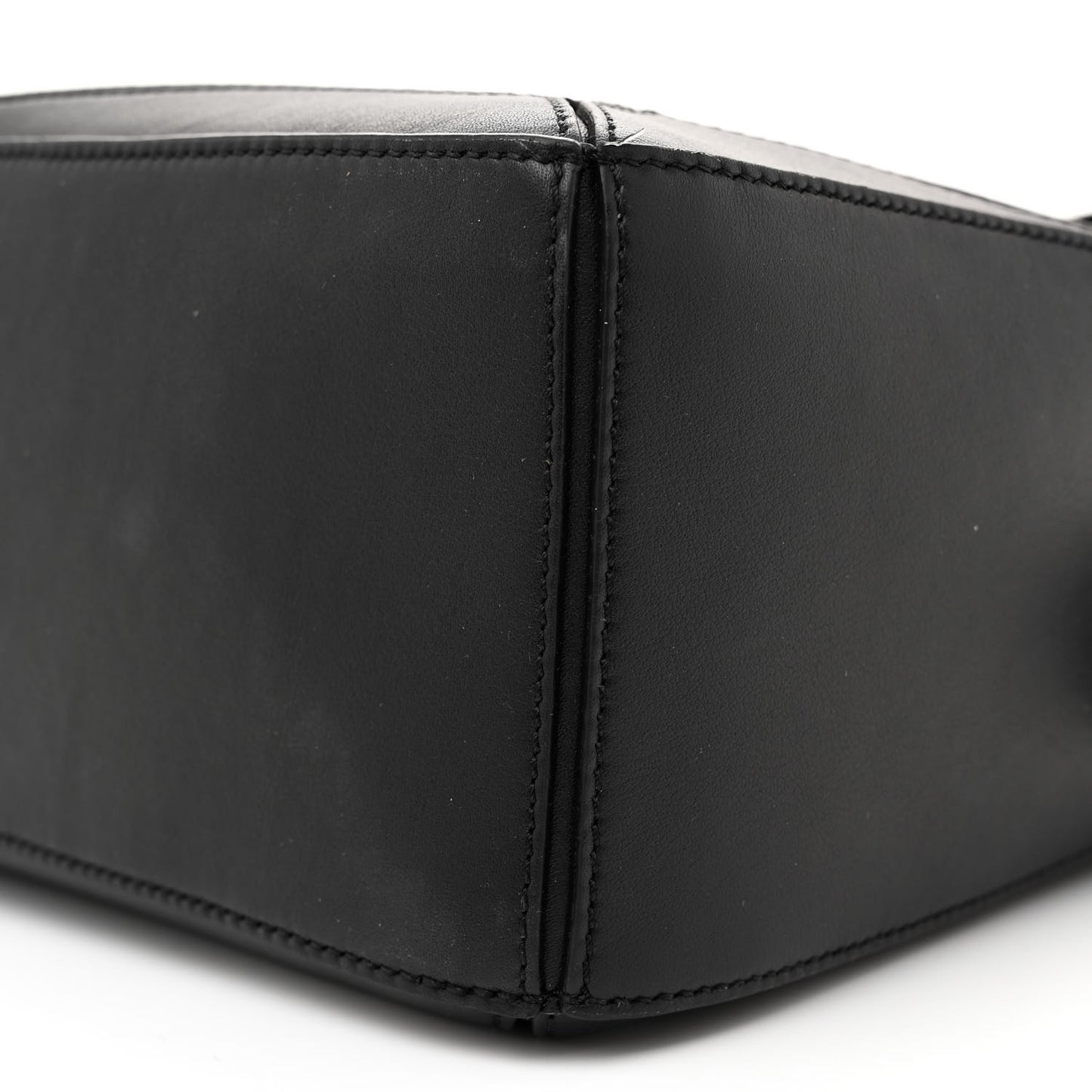 Calfskin Small Woven Puzzle Bag Black