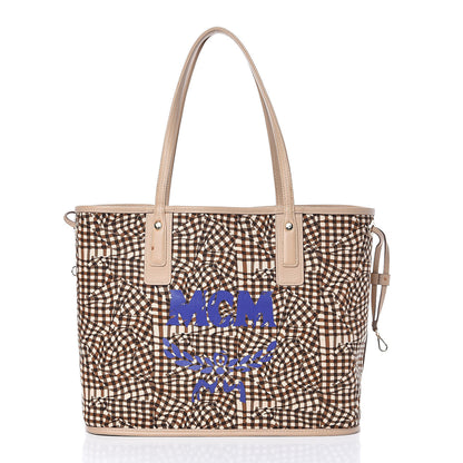 MCM Visetos Medium Liz Reversible Shopper Tote Beige 4 of 21