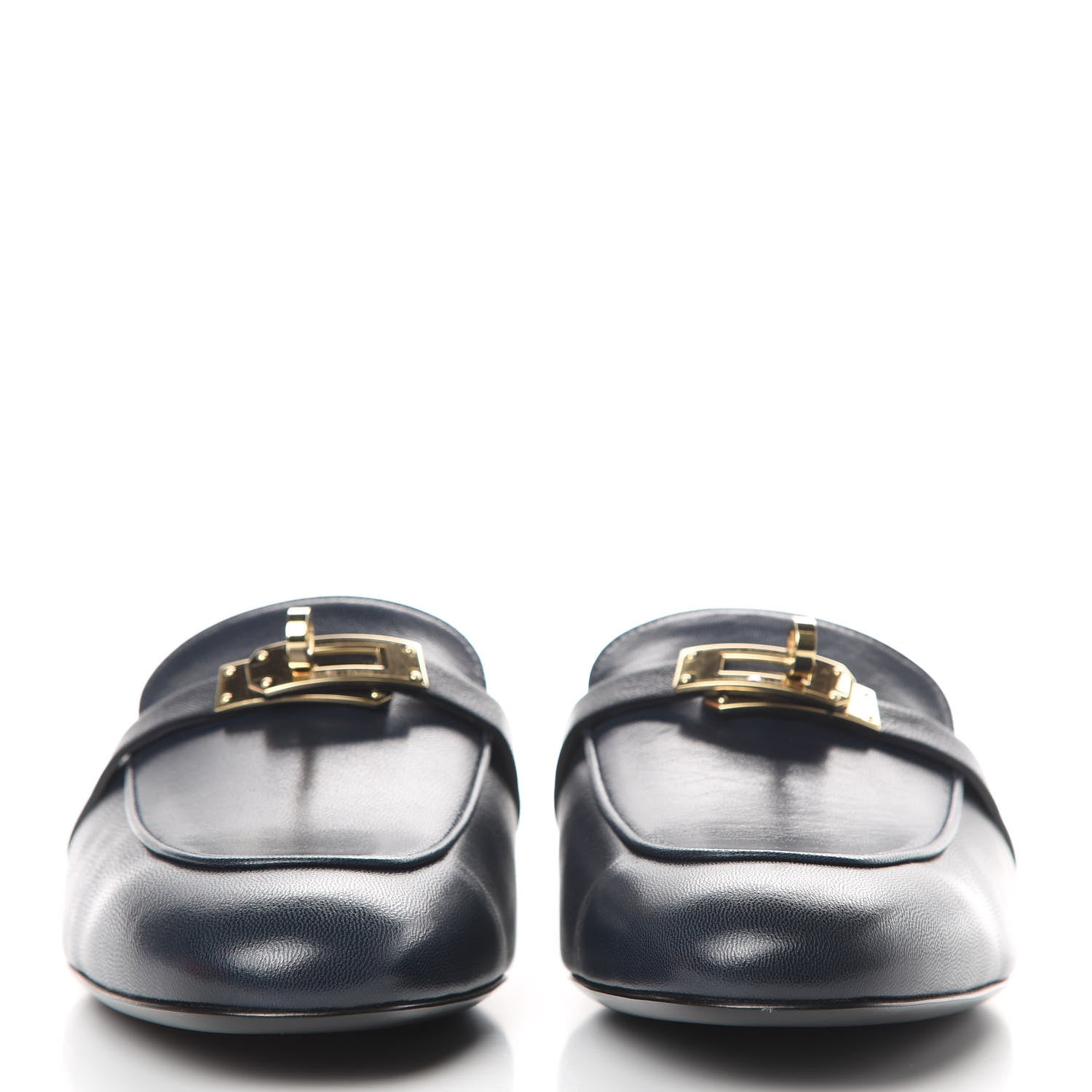 Hermes Goatskin Oz Mules 41 Bleu Indigo 2 of 8