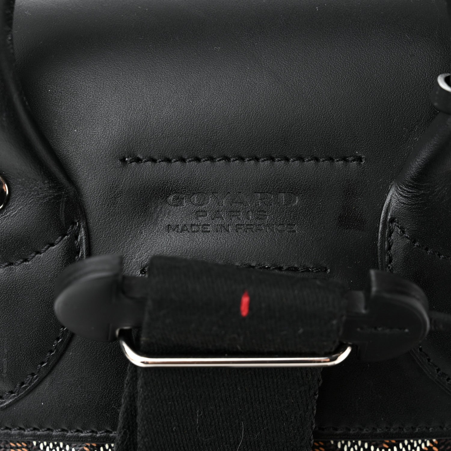 Goyard Goyardine Calfskin Alpin MM Backpack Black 8 of 11