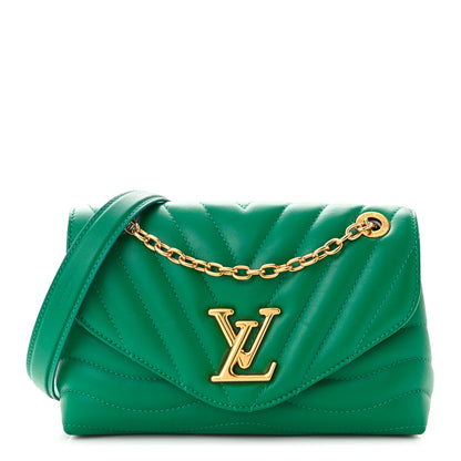 Louis Vuitton Calfskin New Wave Chain Bag MM NM Emerald 1 of 10