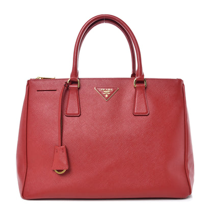 Prada Saffiano Medium Galleria Double Zip Tote Fuoco 1 of 20