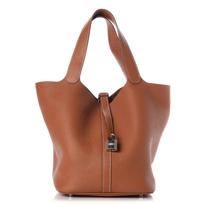 Hermes Taurillon Clemence Picotin Lock 26 GM Gold 1 of 7
