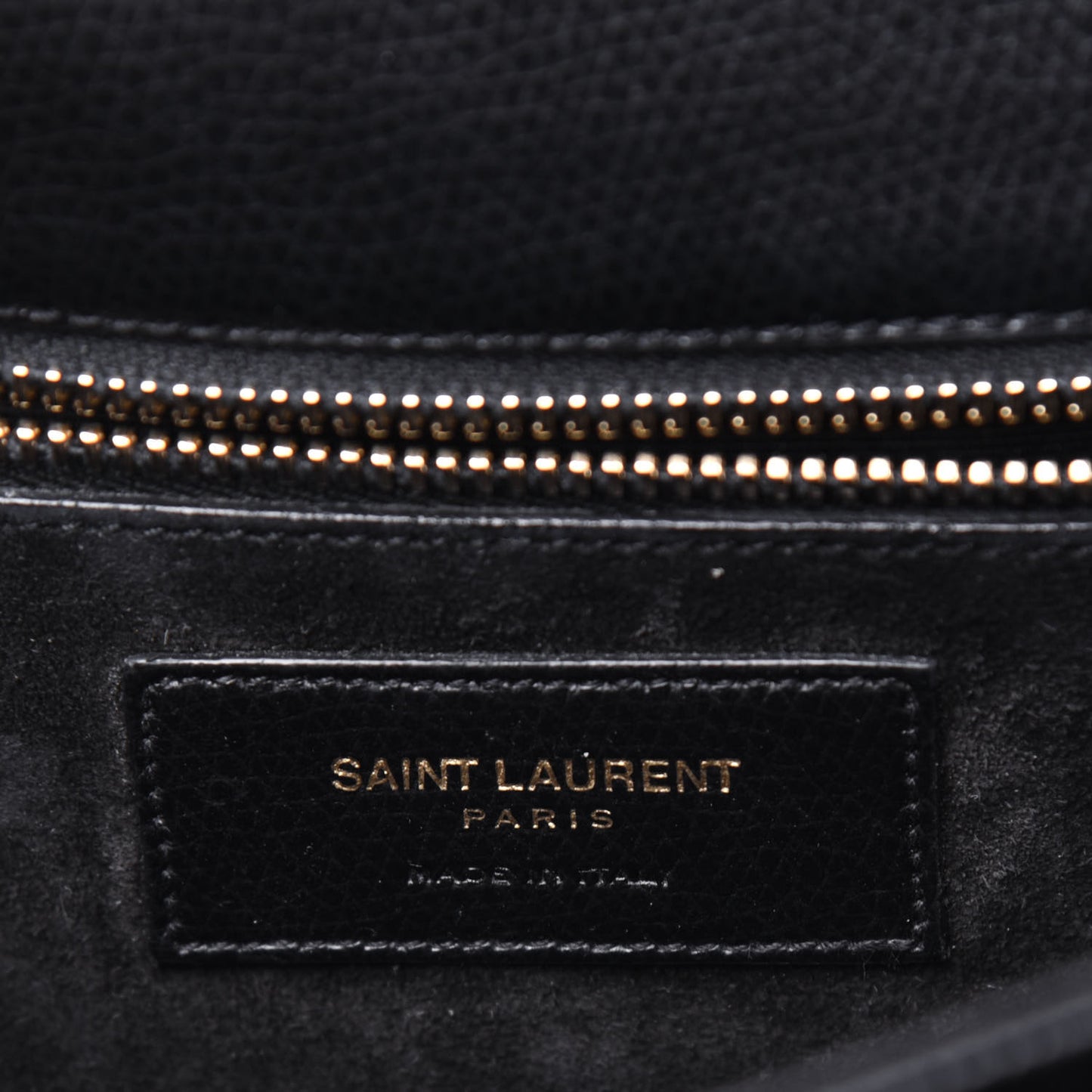 Textured Calfskin Medium Classic Monogram Universite Bag Black