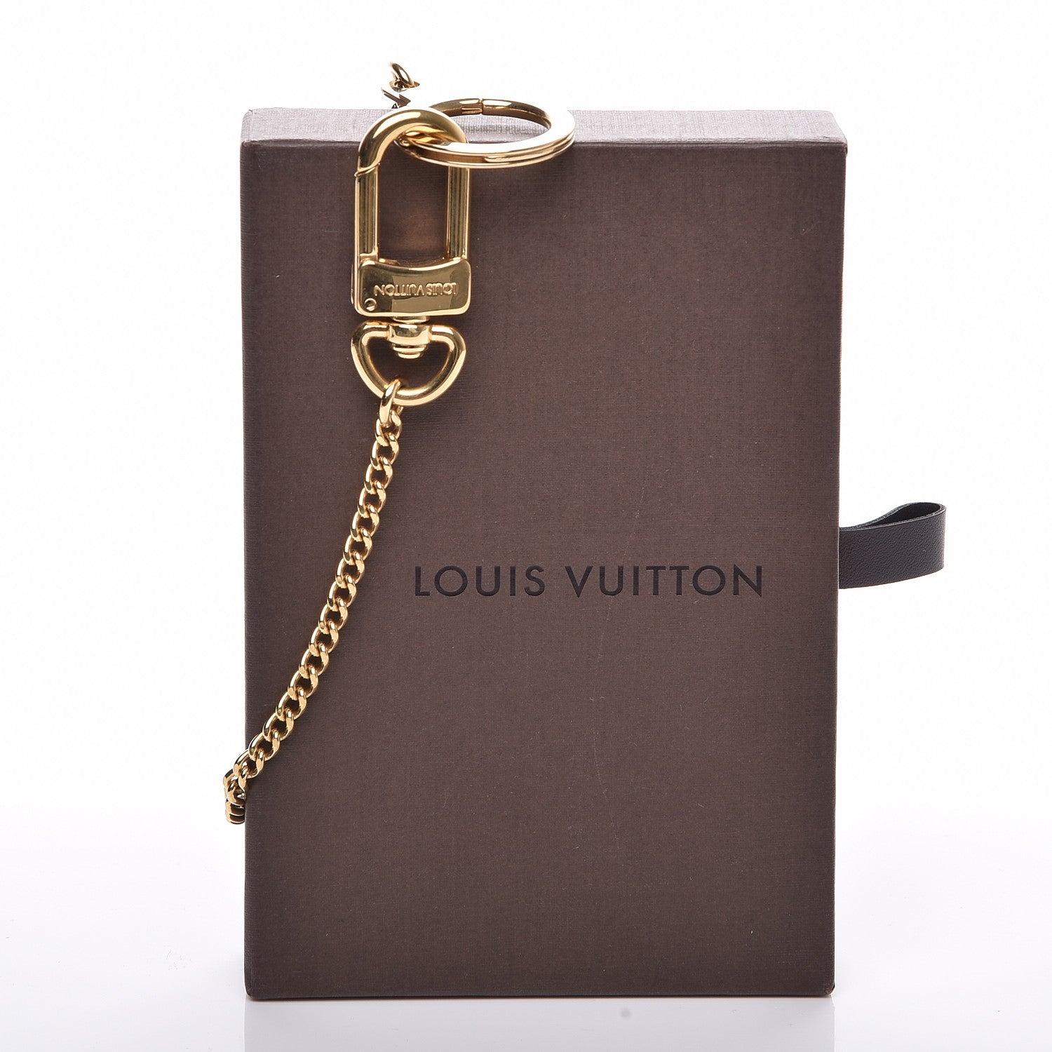 Louis Vuitton Metal Pochette Extender Key Ring Chain Gold 4 of 4
