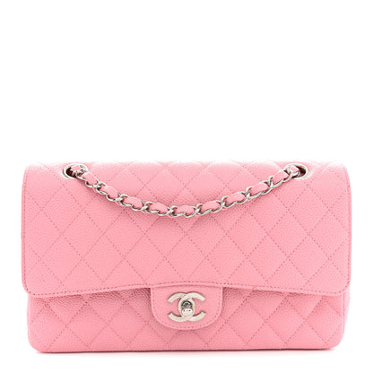 Chanel Caviar Quilted Medium Double Flap Pink 1 of 12
