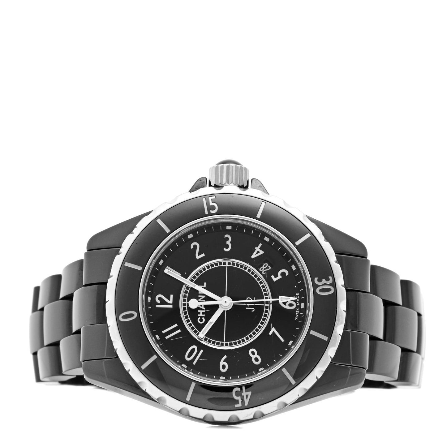 Stainless Steel Ceramic 33mm J12 Quartz Watch Black