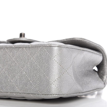 Chanel Metallic Caviar Quilted Mini Rectangular Flap Silver 7 of 10
