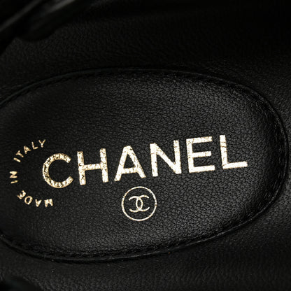 Chanel Grained Calfskin Velcro Dad Sandals 37.5 Black 7 of 13
