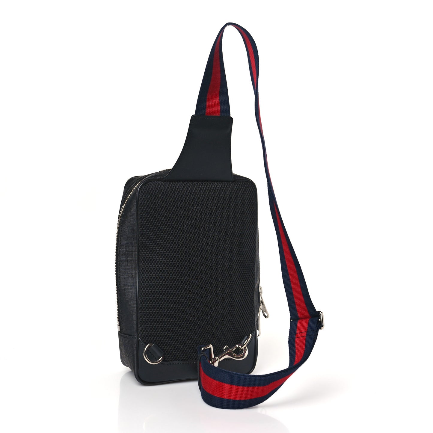 GG Supreme Monogram Web Belt Bag Black Grey
