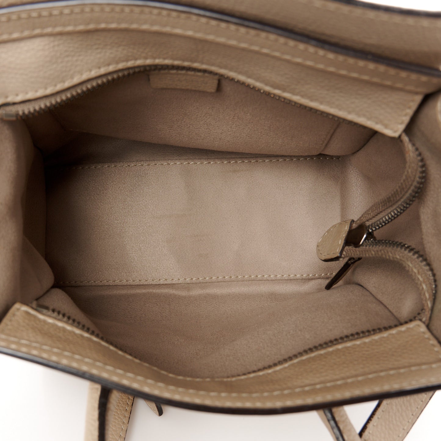 Drummed Calfskin Nano Luggage Dune