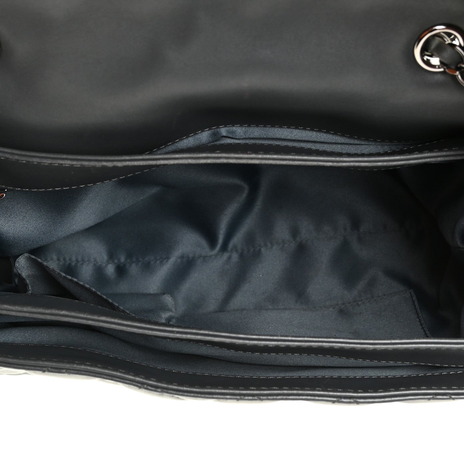 Chanel Lambskin Quilted Jumbo Coco Loop Flap Charcoal Grey 5 of 22